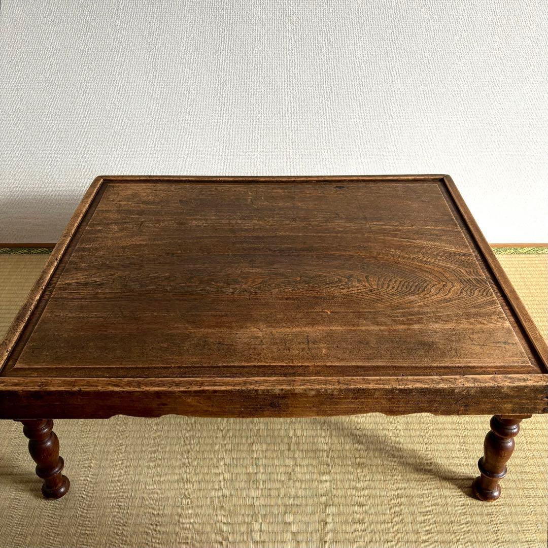 レトロ　木製　テーブル　机　ちゃぶ台　昭和　大正　天然生活　インテリア　カフェ