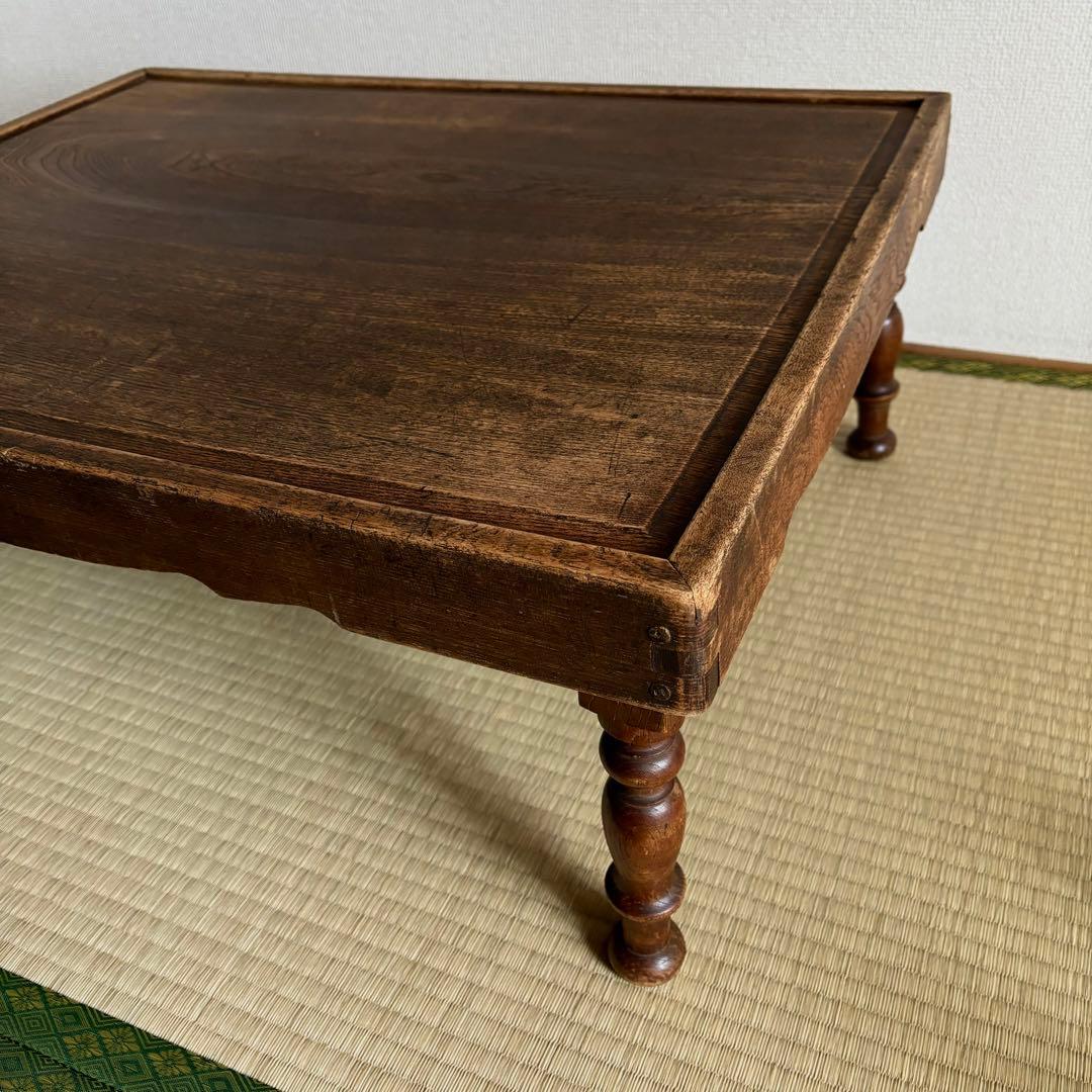 レトロ　木製　テーブル　机　ちゃぶ台　昭和　大正　天然生活　インテリア　カフェ
