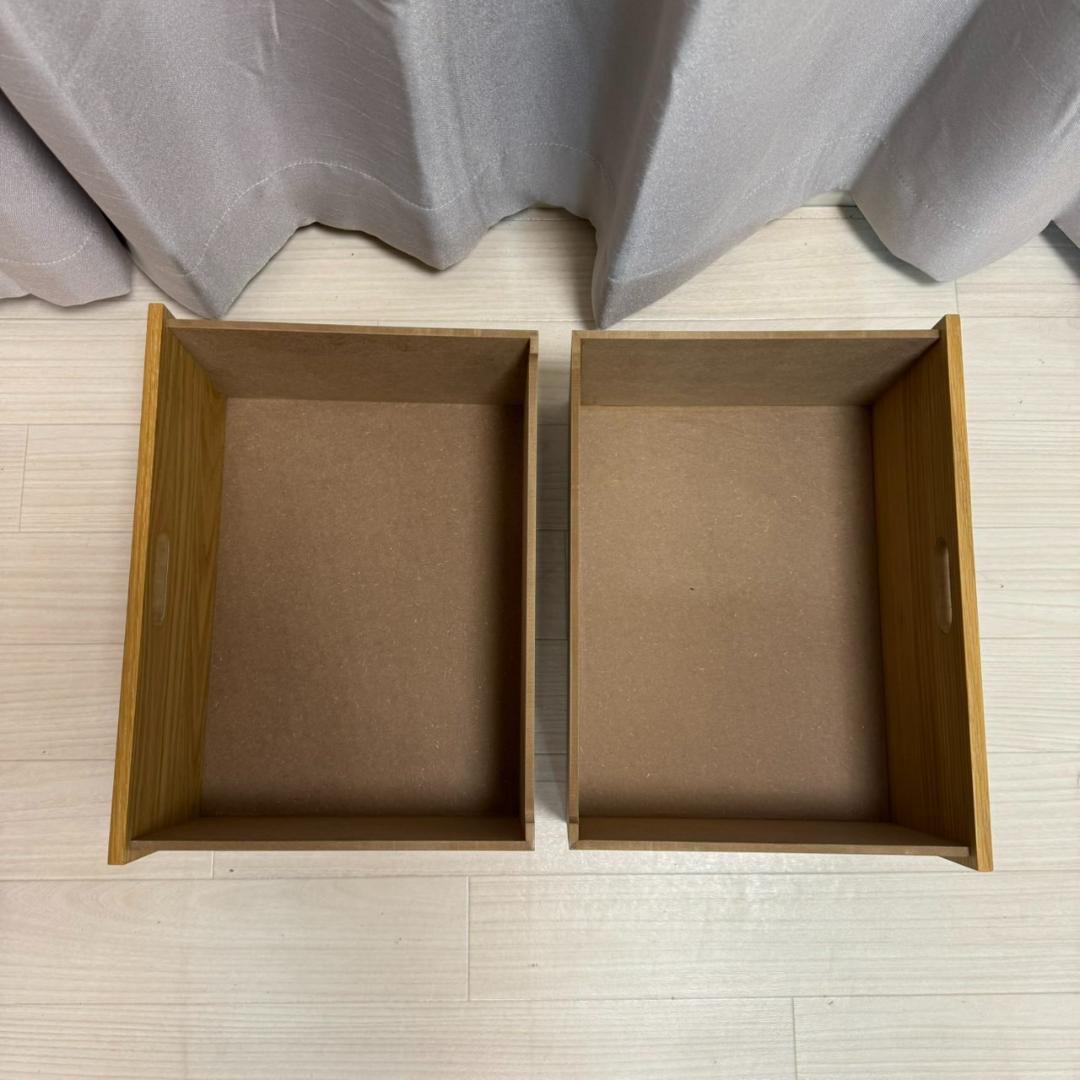 無印良品 スタッキングシェルフ オーク チェスト 2個セット　②