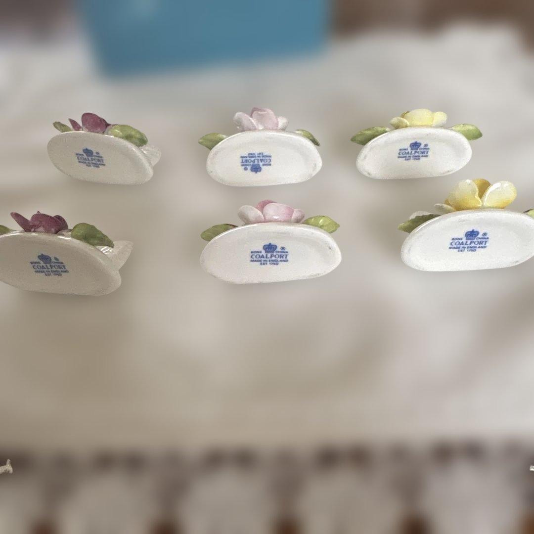 コールポート　バラの陶花カードスタンド6個セット