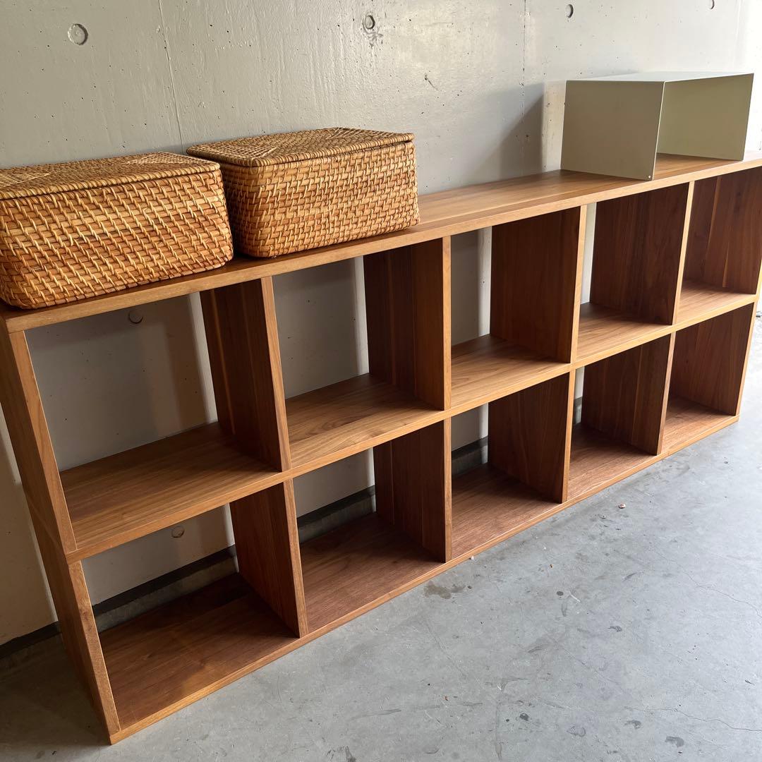 maru★無印スタッキングシェルフセット・５段×３列ウォールナット材