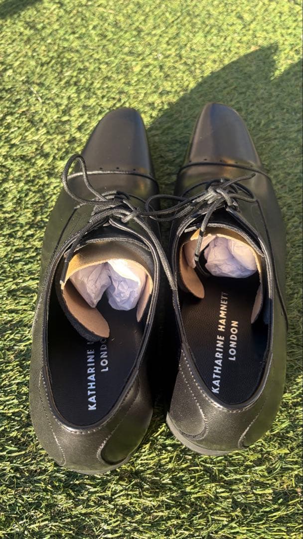 【新品】KATHARINE HAMNETT ブラックドレスシューズ 26.5cm