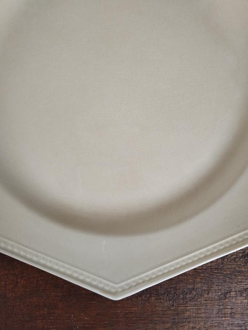 オクトゴナルプレート　フランスアンティーク　クレイユモントロー　八角皿　ディナー