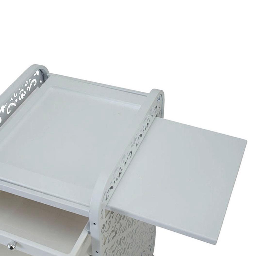 ホワイトオフィスワゴン 5引き出し