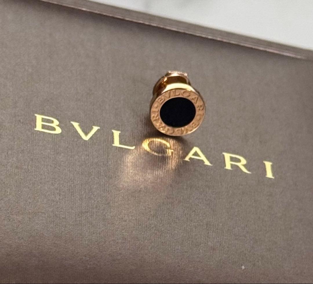 ブルガリ・ブルガリ シングルピアス k18 オニキス