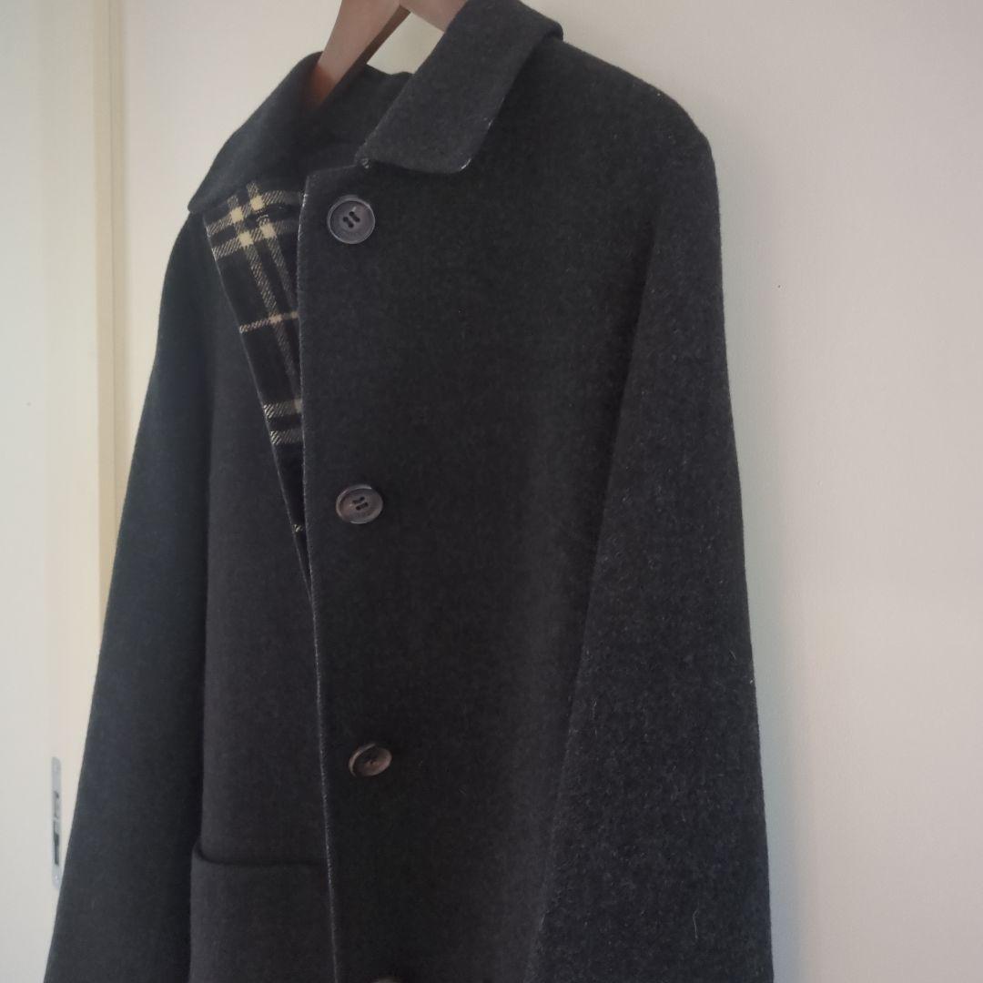 【美品】BURBERRY カシミヤ混 ウールショートコート