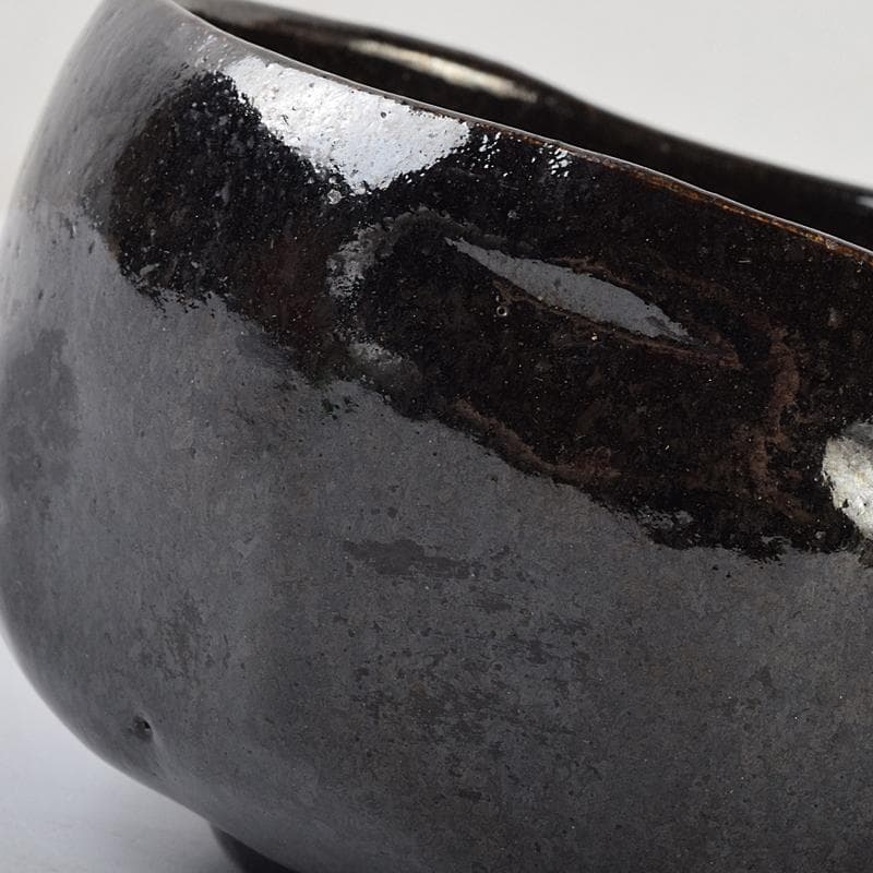 茶道具　楽吉左衛門　十代旦入作　黒楽茶碗　共箱　M　R9484