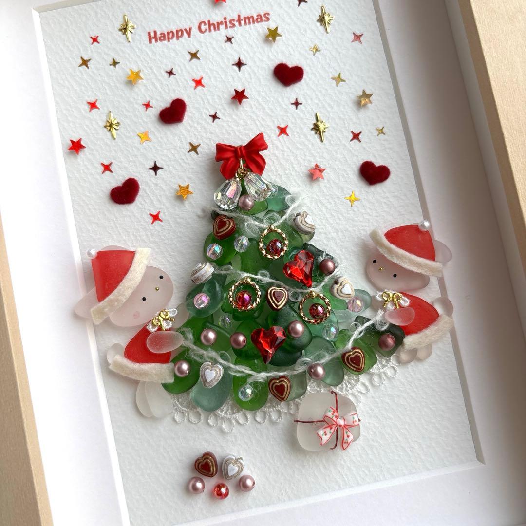 シーグラスアート❁可愛いクリスマス❁