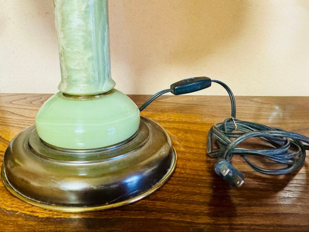 【キシマ】大理石 大型ガラスシェードランプ【天然石】