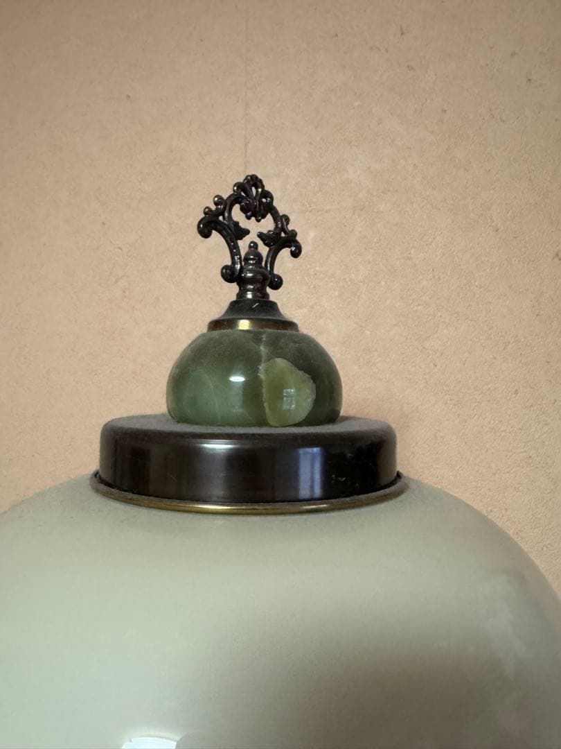 【キシマ】大理石 大型ガラスシェードランプ【天然石】