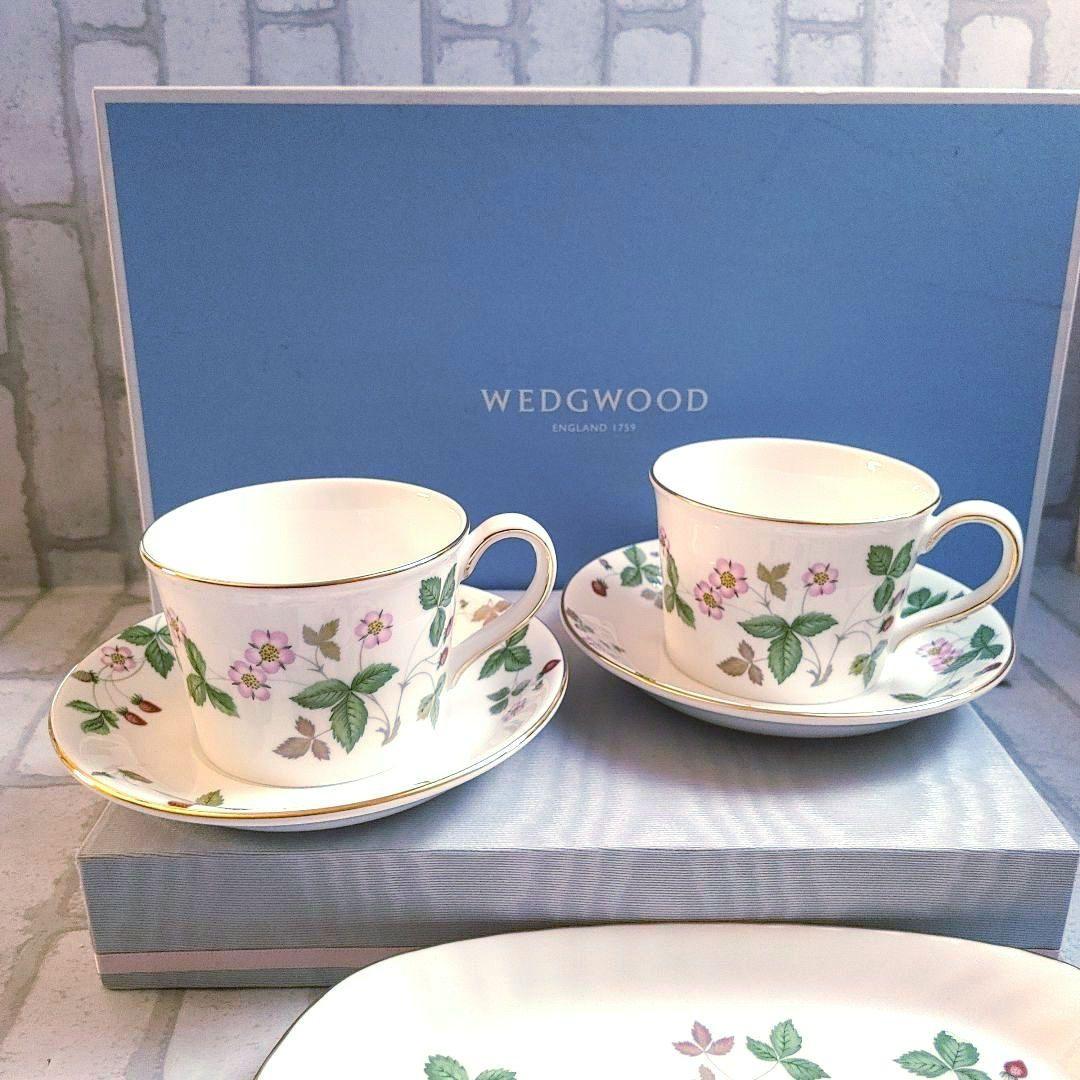 Springセール◆新品 ワイルドストロベリーC&S2客長皿1枚