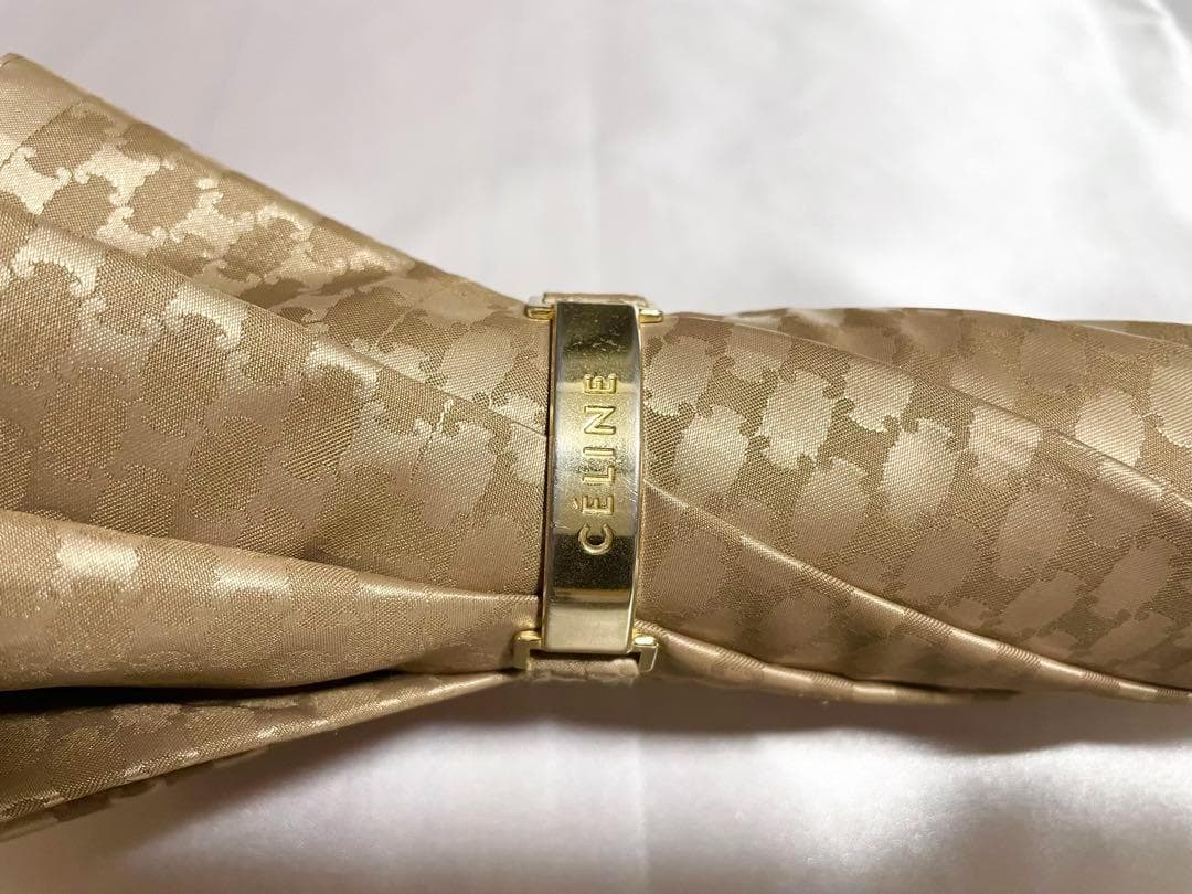 【希少】セリーヌ 傘 マカダム トリオンフ ゴールド