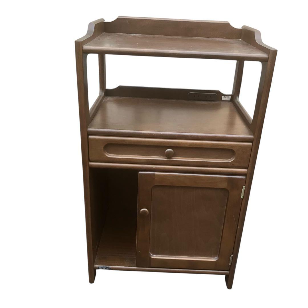 カリモク　電話台　木製　ブラウン　カリモク家具　karimoku　ファックス台