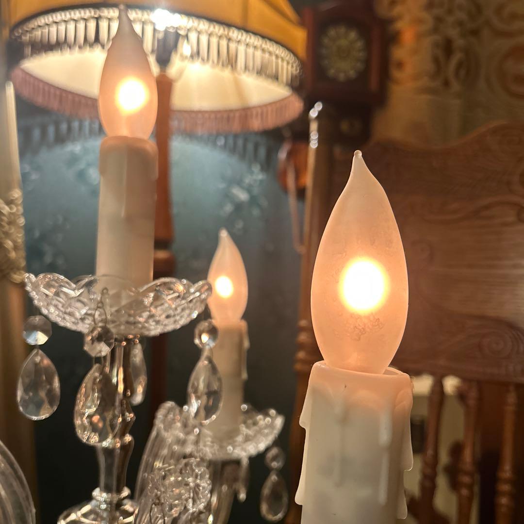 アンティークライト　タッチセンサーライト5灯　キャンドル型ライト　シャンデリア