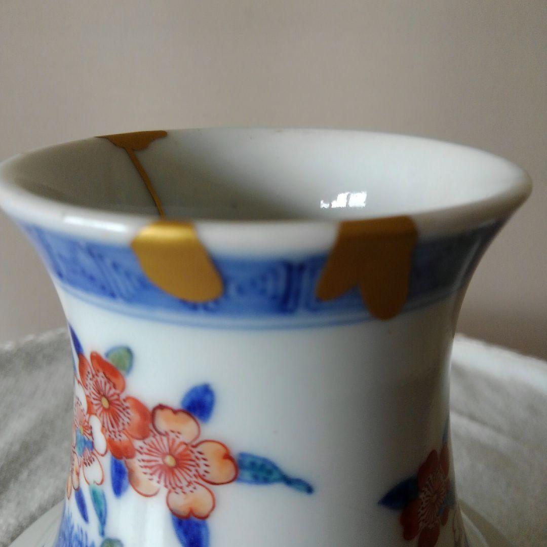 今右衛門作　染錦　芝桜紋　花瓶