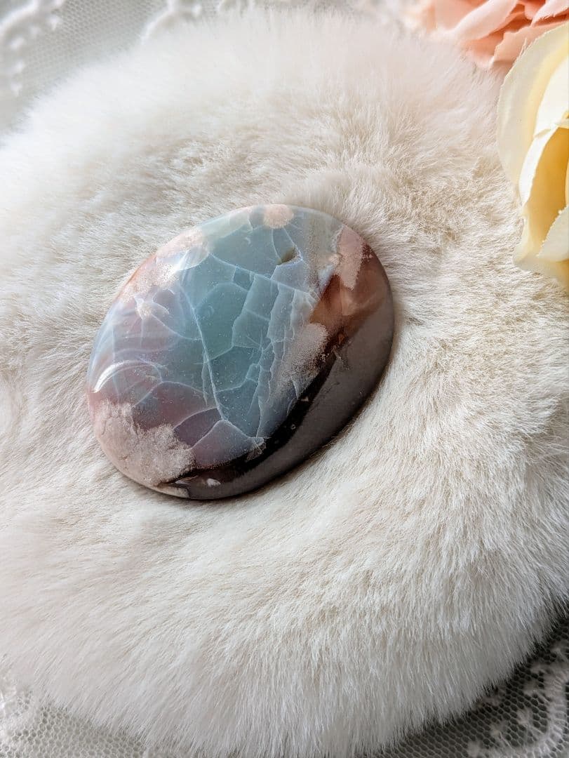 ♡桜瑪瑙♡　綺麗色　お花　赤　パーム