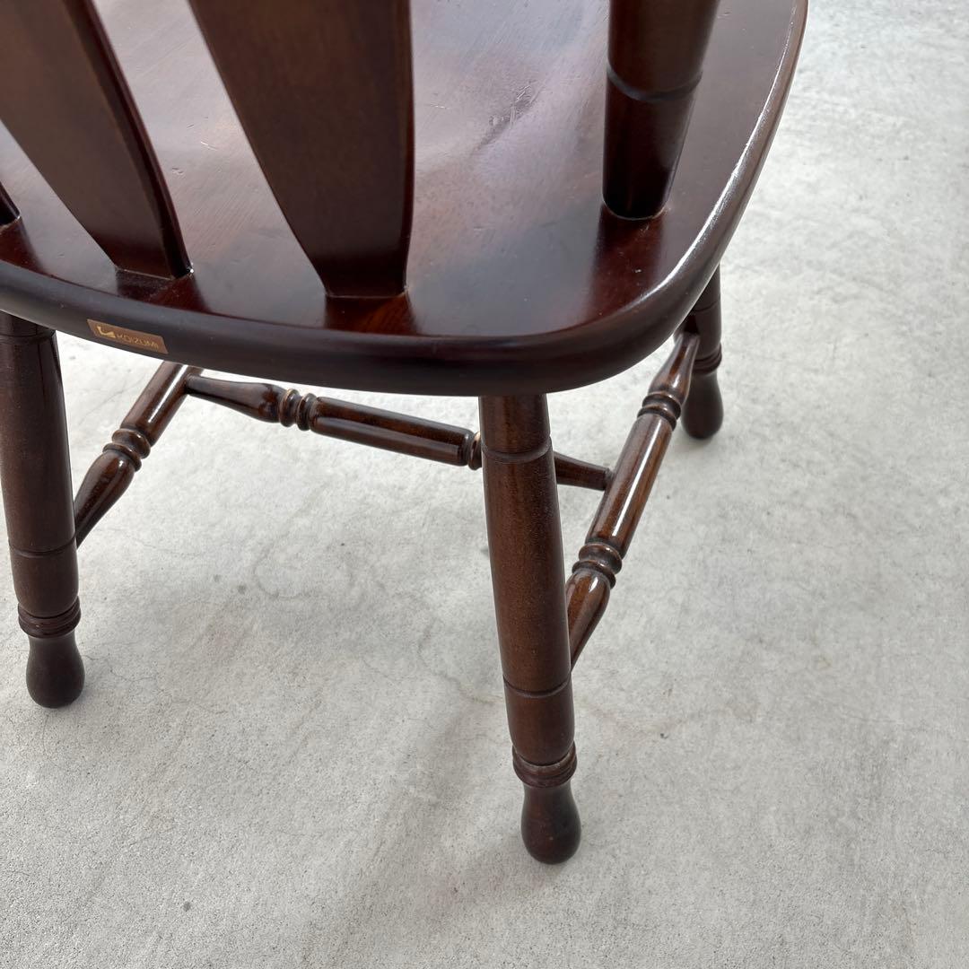 コイズミ KOIZUMI ウインザーチェア ブラウン 木 ダイニングチェア