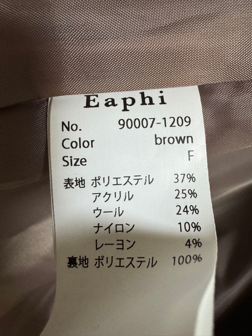 ジャケット・アウター Eaphi WOOL LIKE CHECK JACKET