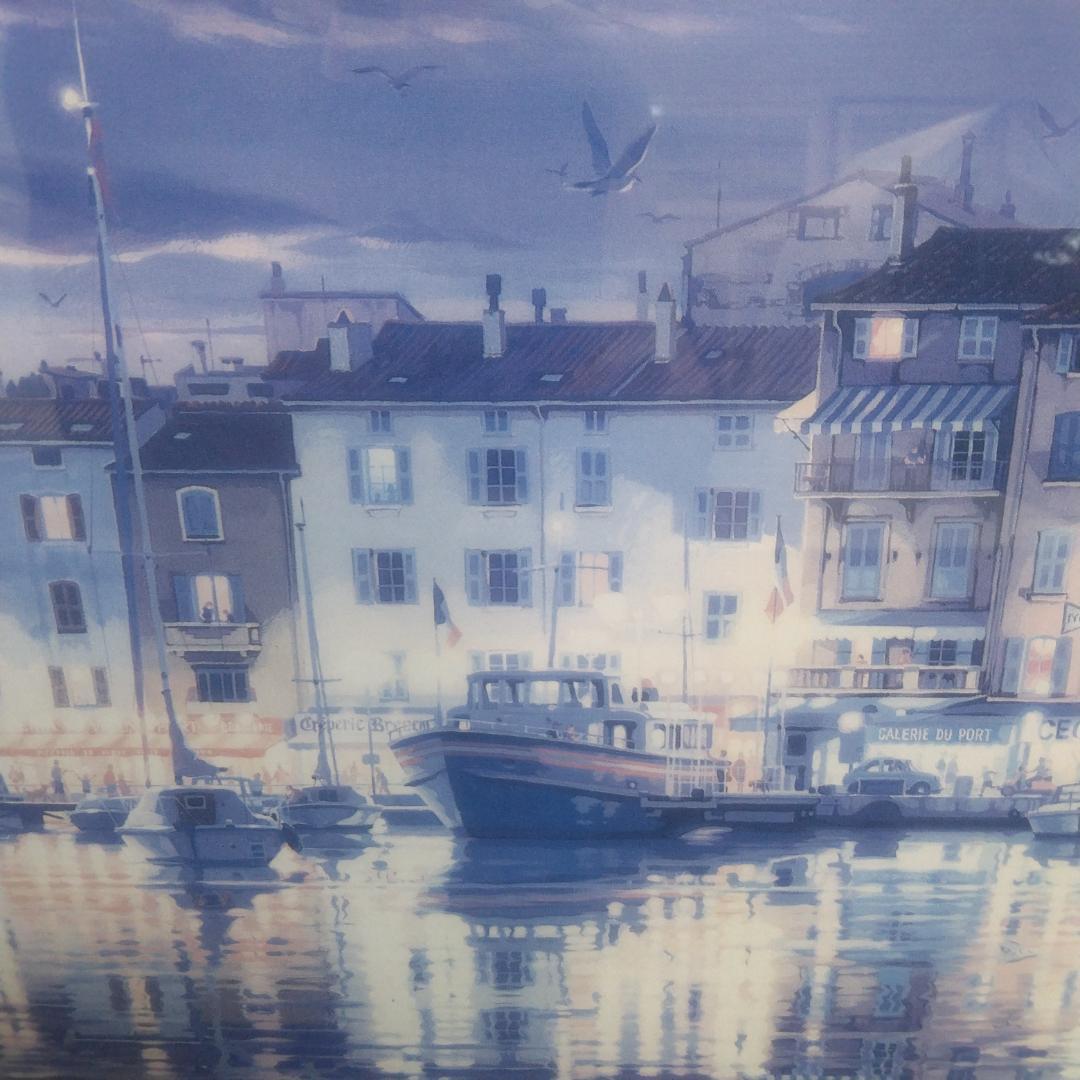 笹倉鉄平　サントロペ　中古　大判　高級額装アートポスター