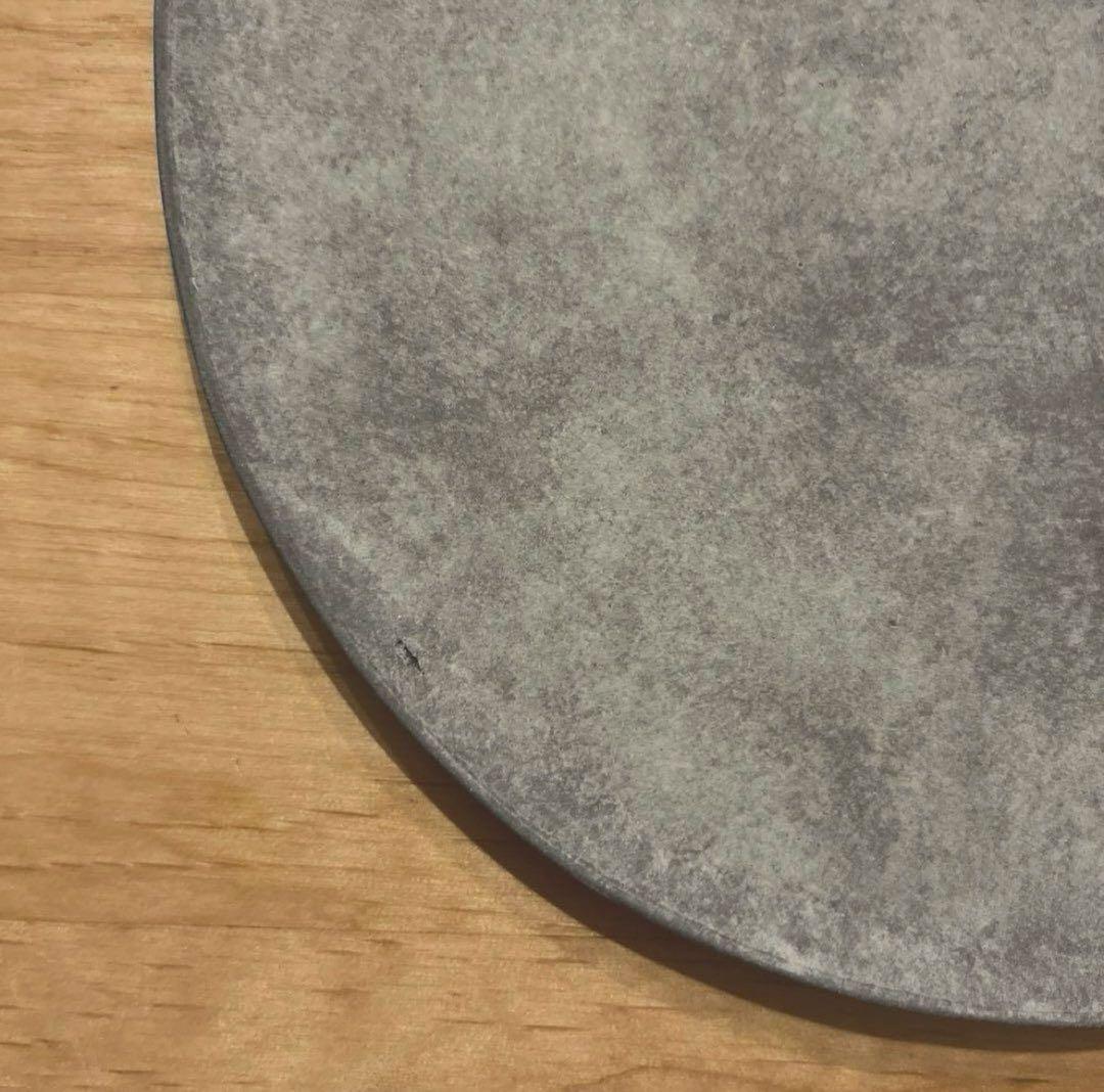 吉田次郎　プレート　平皿　板皿　グレー