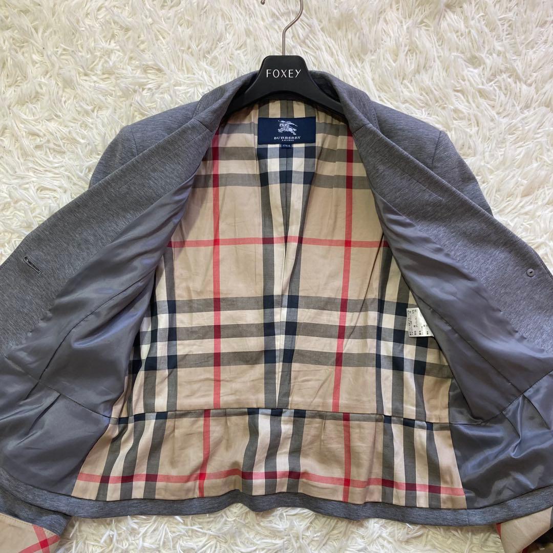 美品✨バーバリー　セットアップ　170 卒業式　ノバチェック　プリーツ　グレー