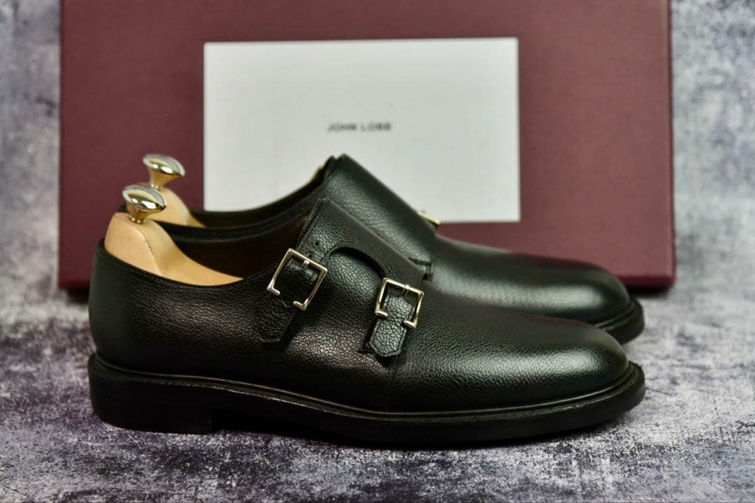 ジョンロブ　モーヴァル　6E　ブラック　0015ラスト　ダブルモンク