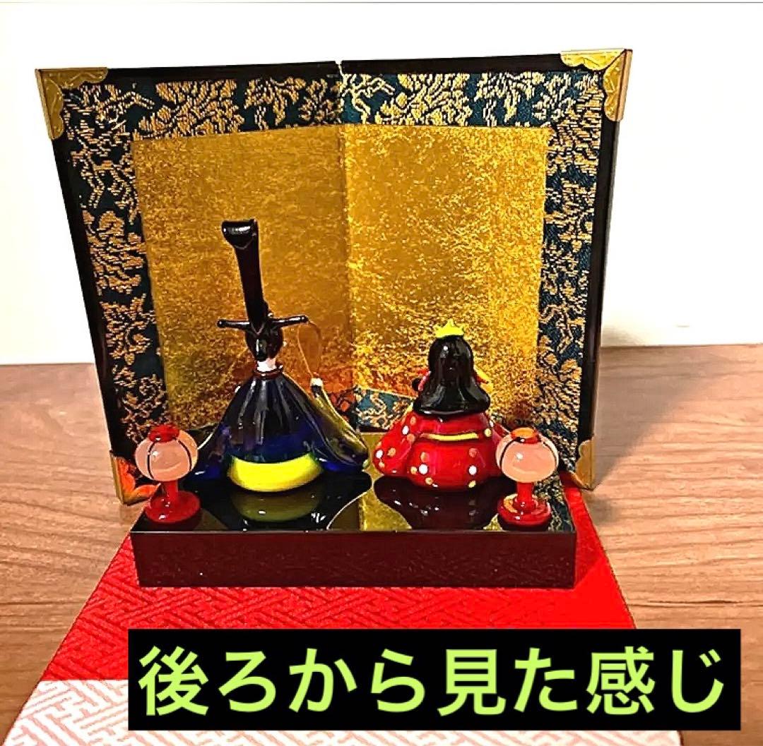 ミニチュアガラス　豪華お雛様