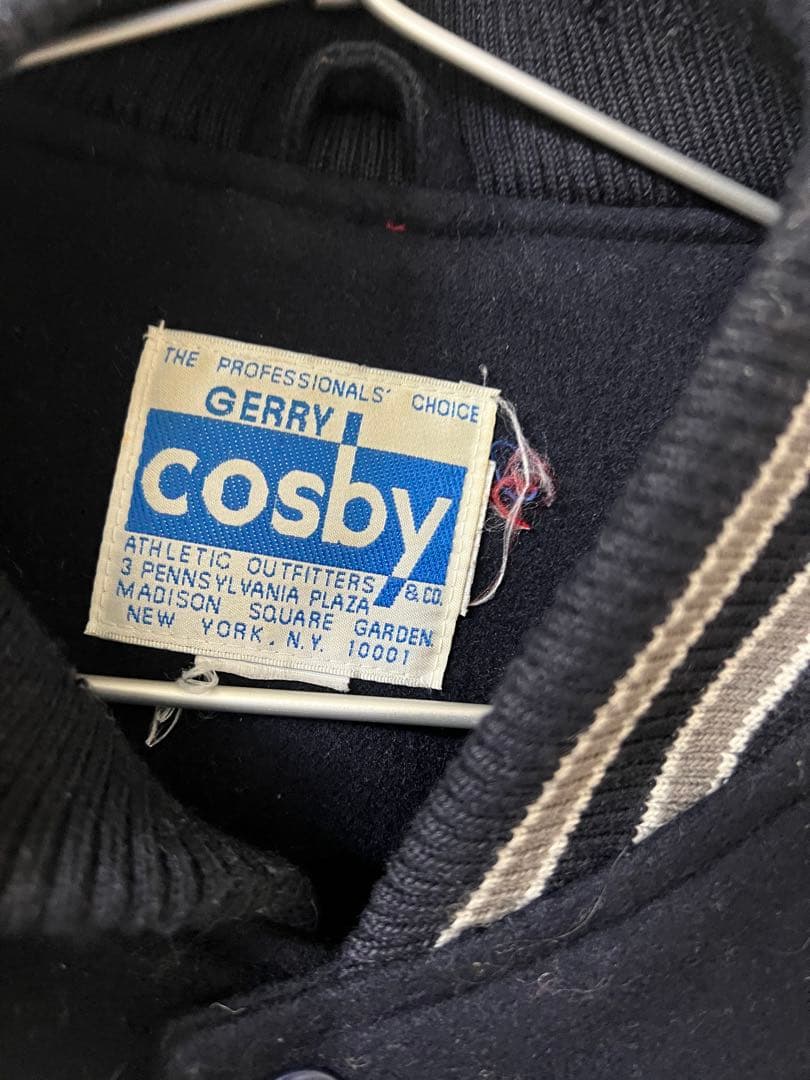 Crosby スタジャン ネイビー/グレー(袖は牛革)