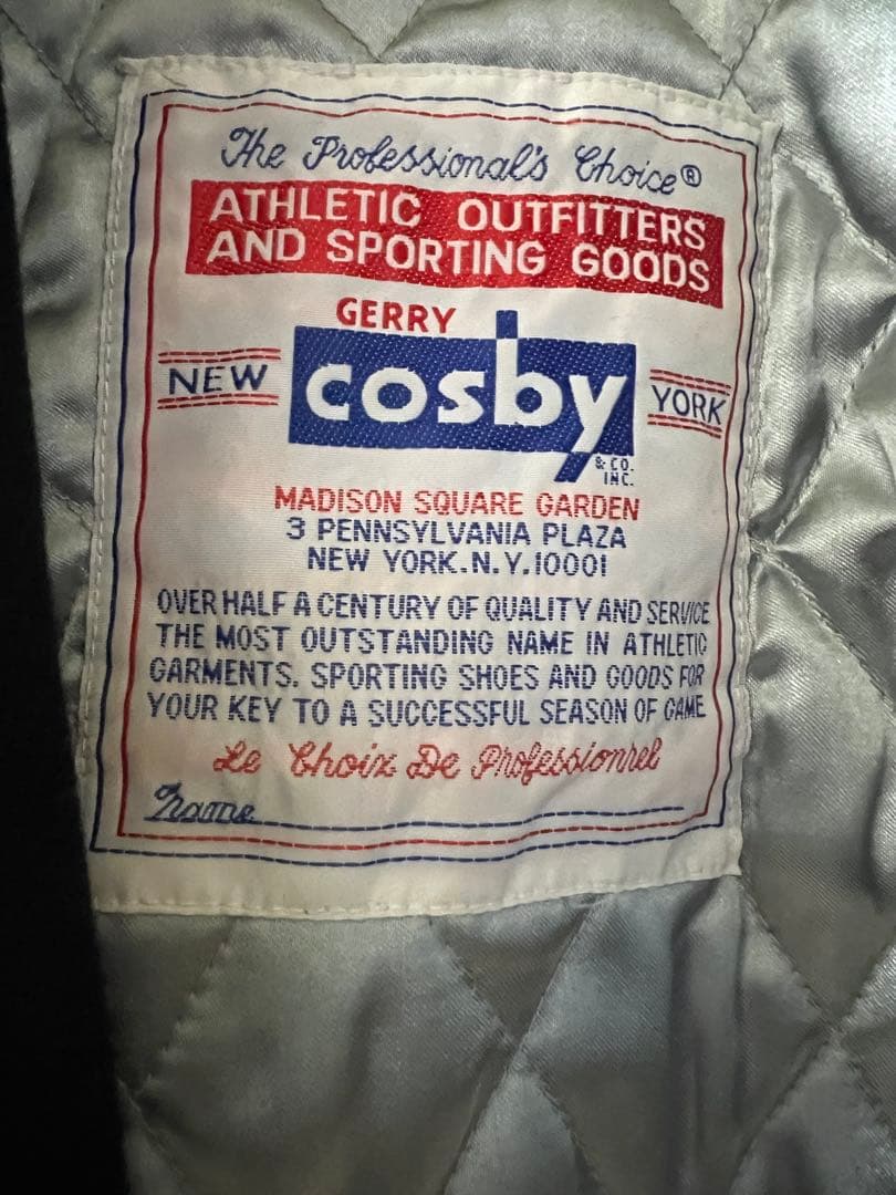 Crosby スタジャン ネイビー/グレー(袖は牛革)