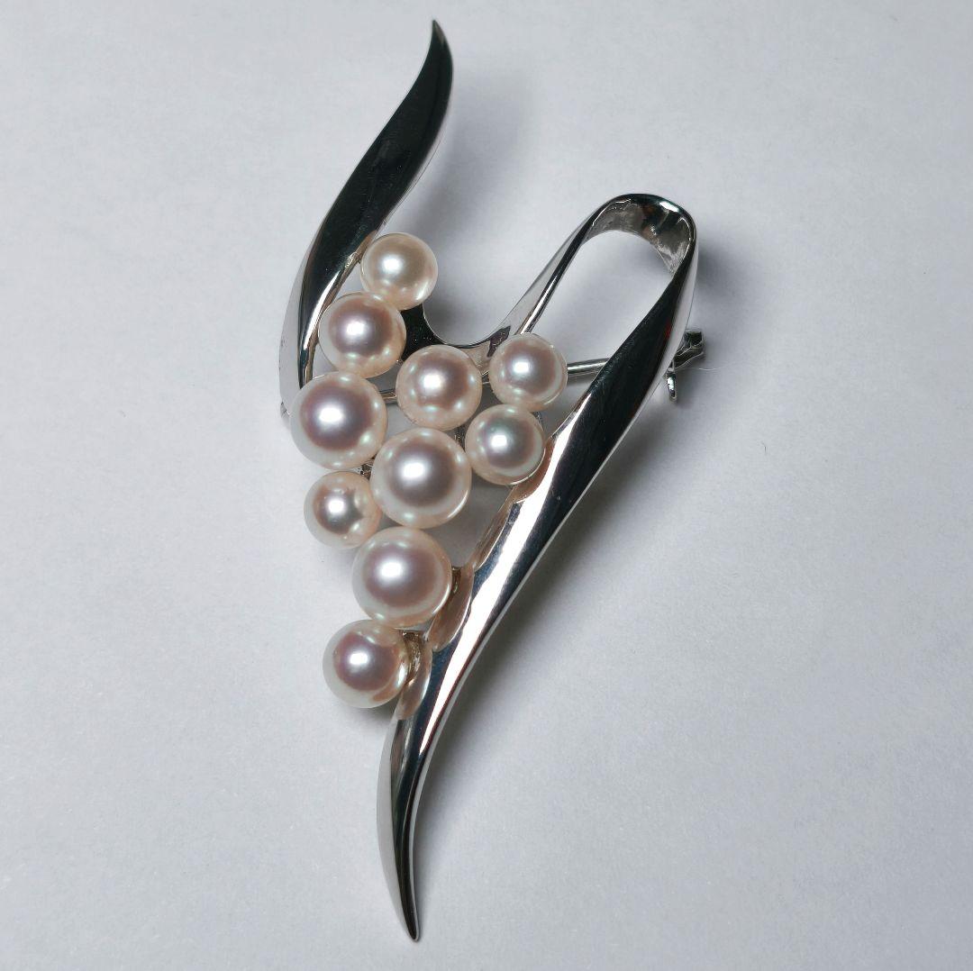 【美品 最高級】ミキモト ブローチ パール フォーマル 10珠 皇室御用達