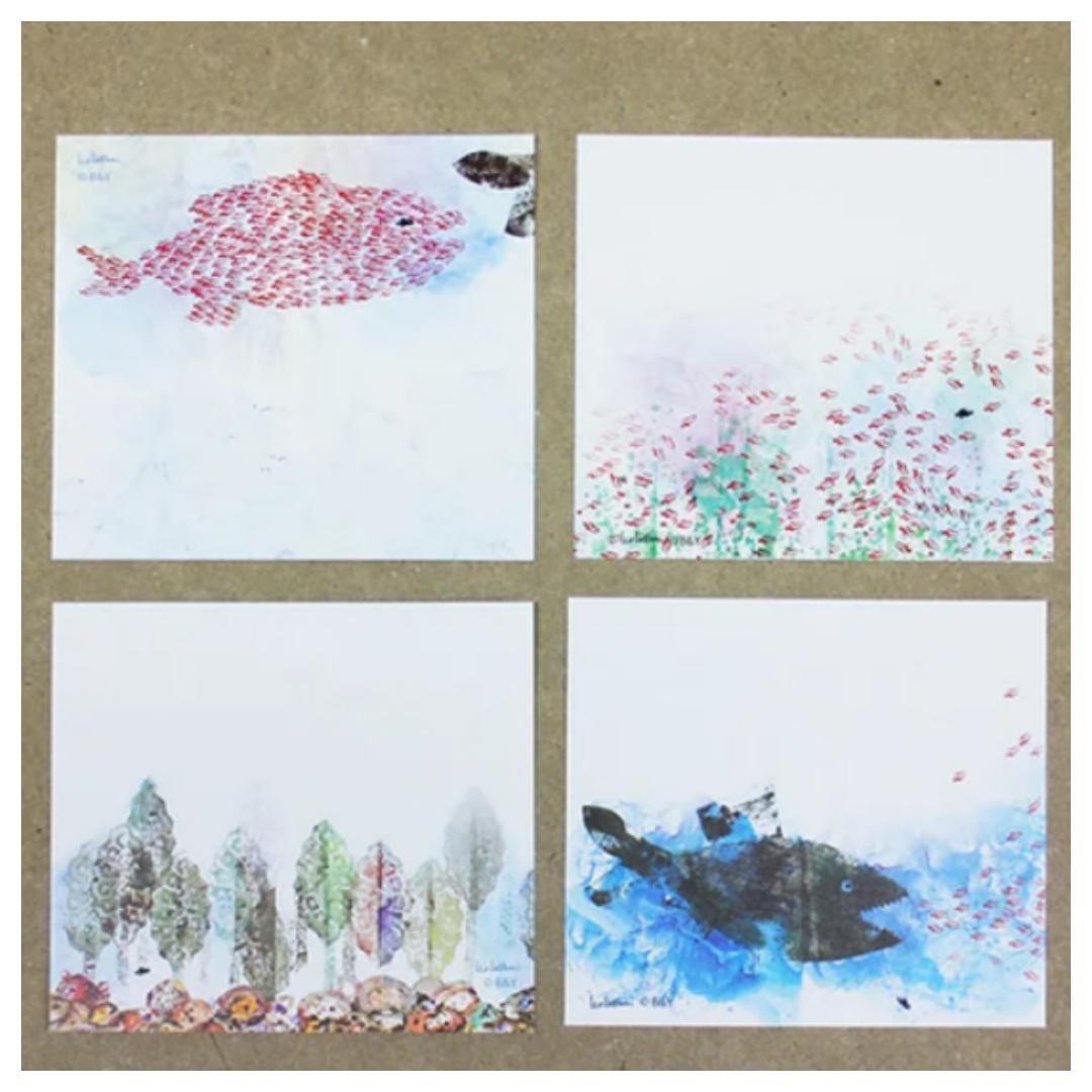 【32枚】③浅野みどり　レオ・レオニ　ブロックメモ　バラメモ　表現社　おすそ分け