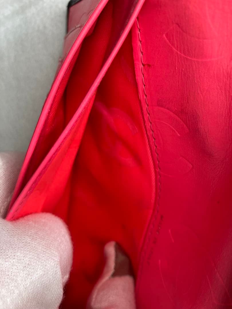 シャネル 長財布 カンボンライン ブラック ピンク