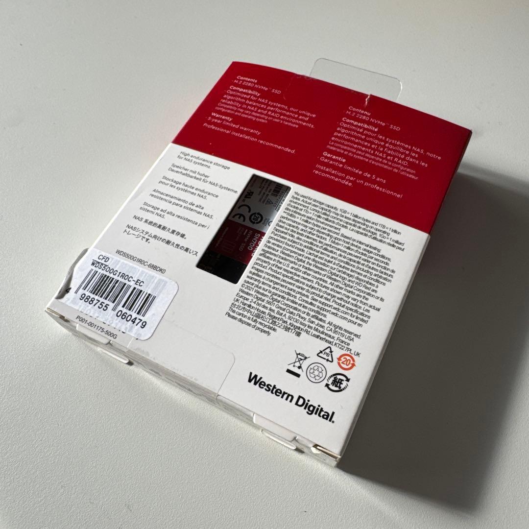 WD Red SN700 500GB NVMe SSD 高耐久モデル