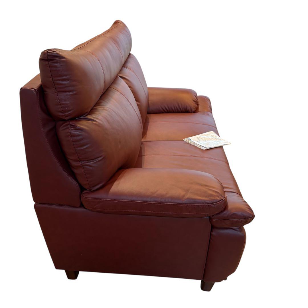 【美品】関家具　ミラージュIII 2Pソファー　革製　本革　ソファー　2人掛け