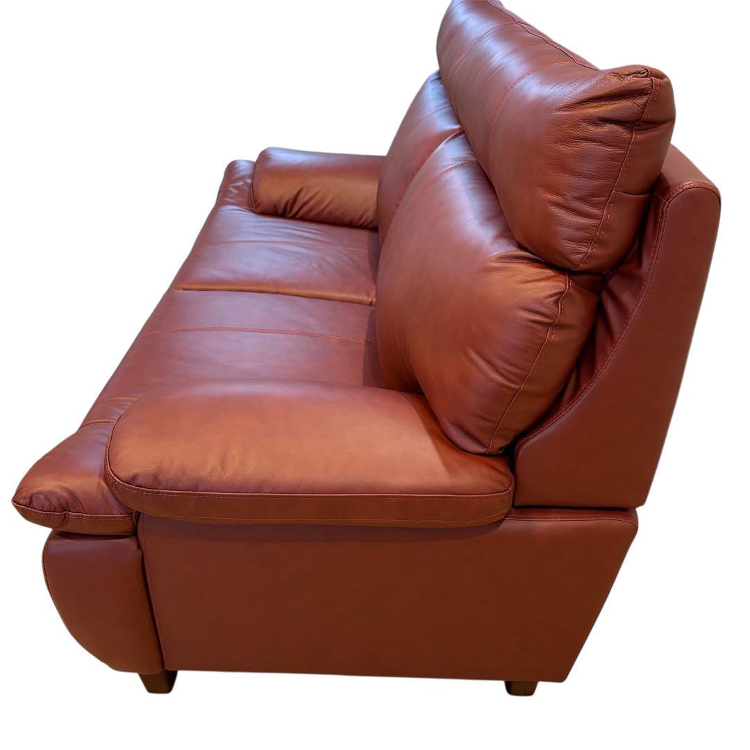 【美品】関家具　ミラージュIII 2Pソファー　革製　本革　ソファー　2人掛け