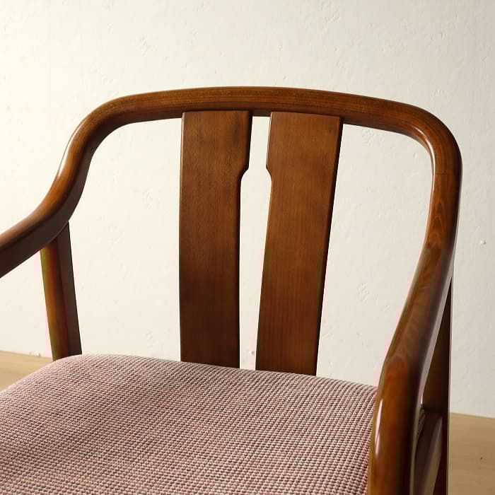 オールド カリモク アームチェア レトロ 肘付イス ③