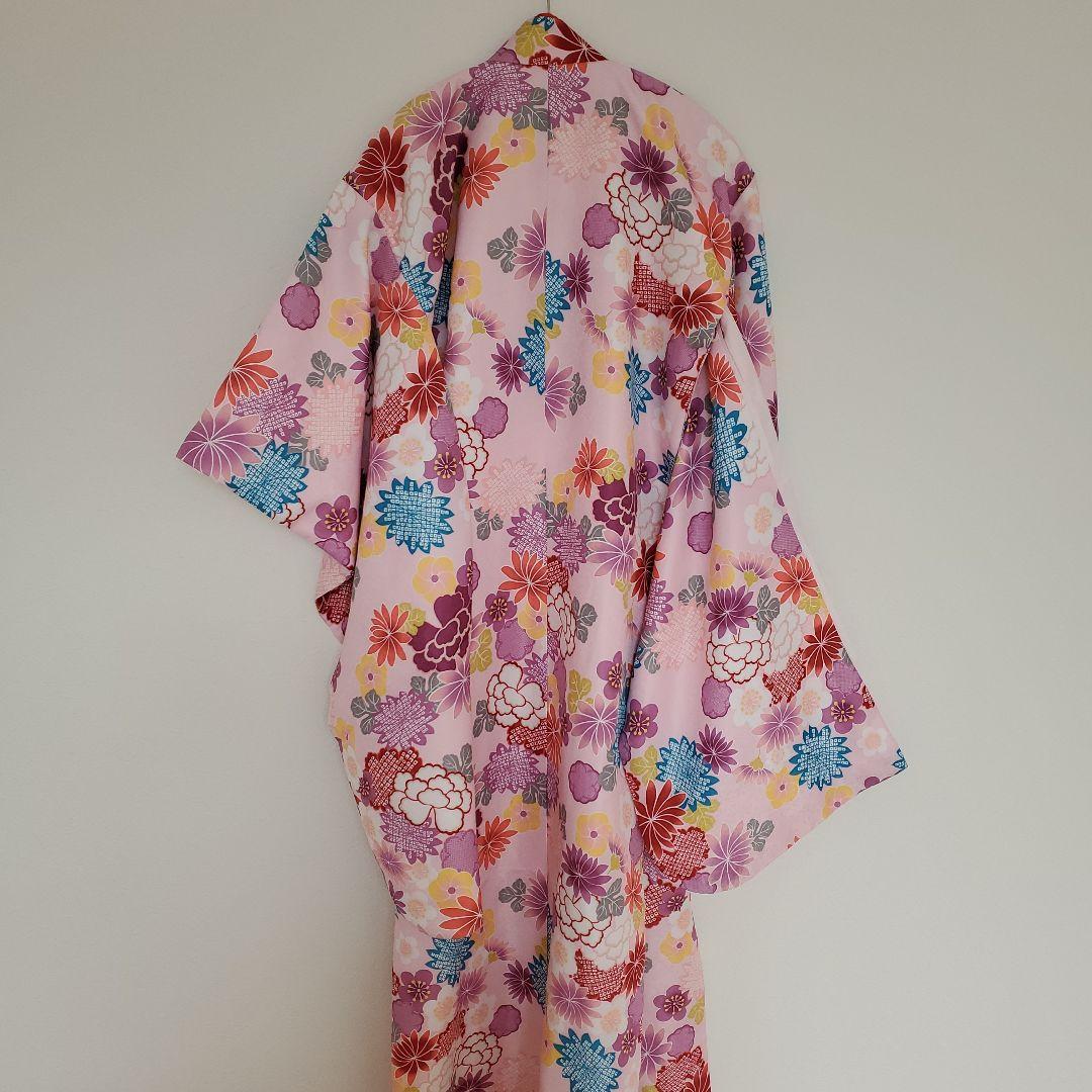 京越 七五三 7歳 女の子 四つ身着物 蝶菊水帯 結び帯 作り帯 帯揚げ付き