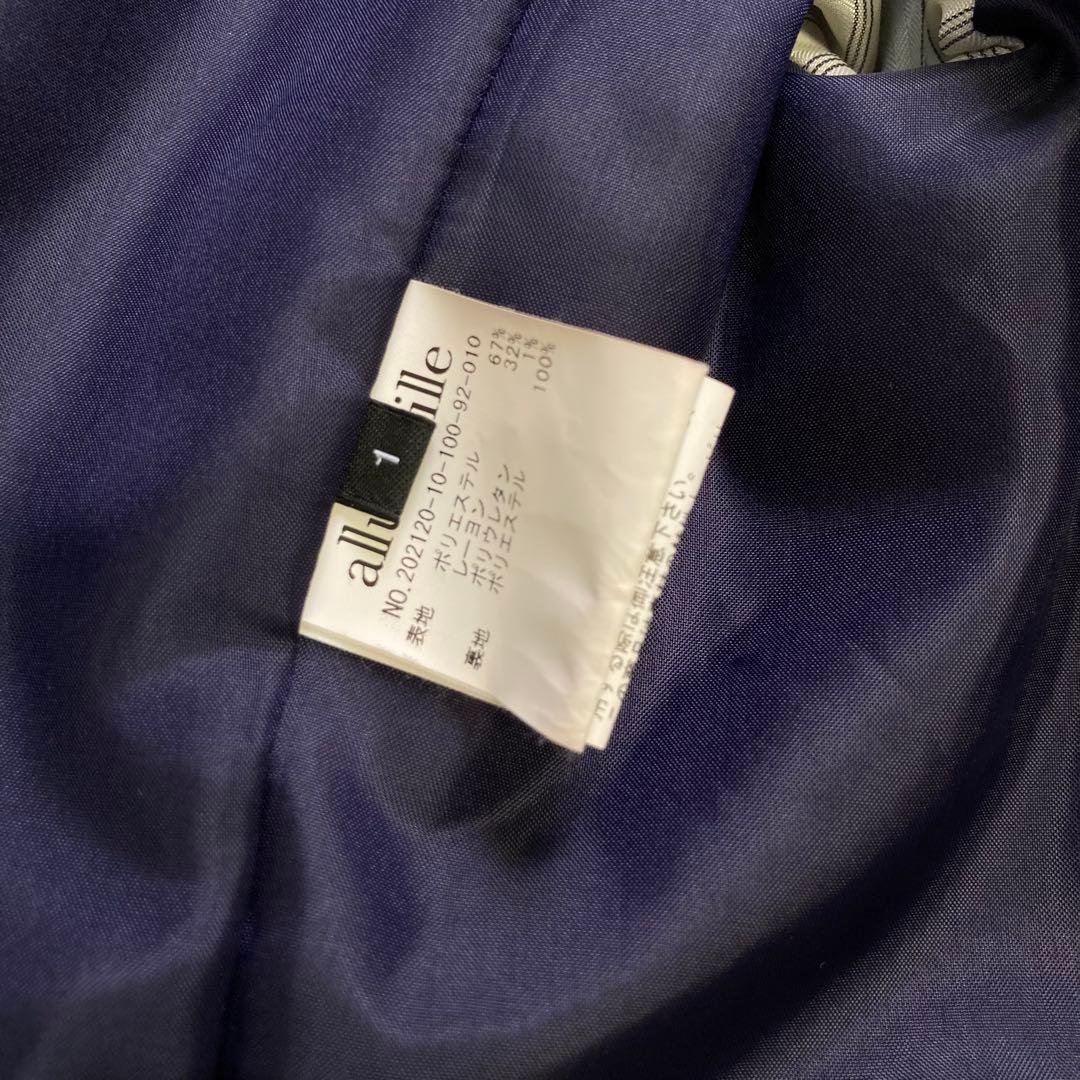 allureville リオペルダブルブレストジャケット　S 金ボタン　グレー