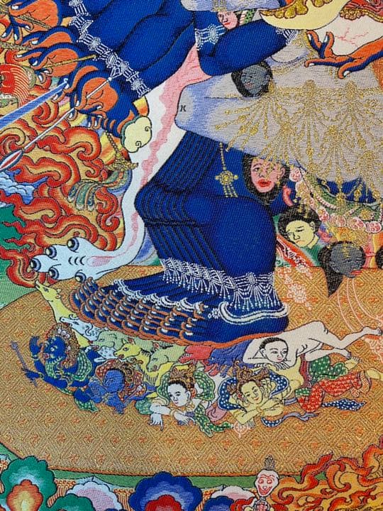 特別お値下げ　チベットの絹刺繍のタンカ　ヤブユム　歓喜仏