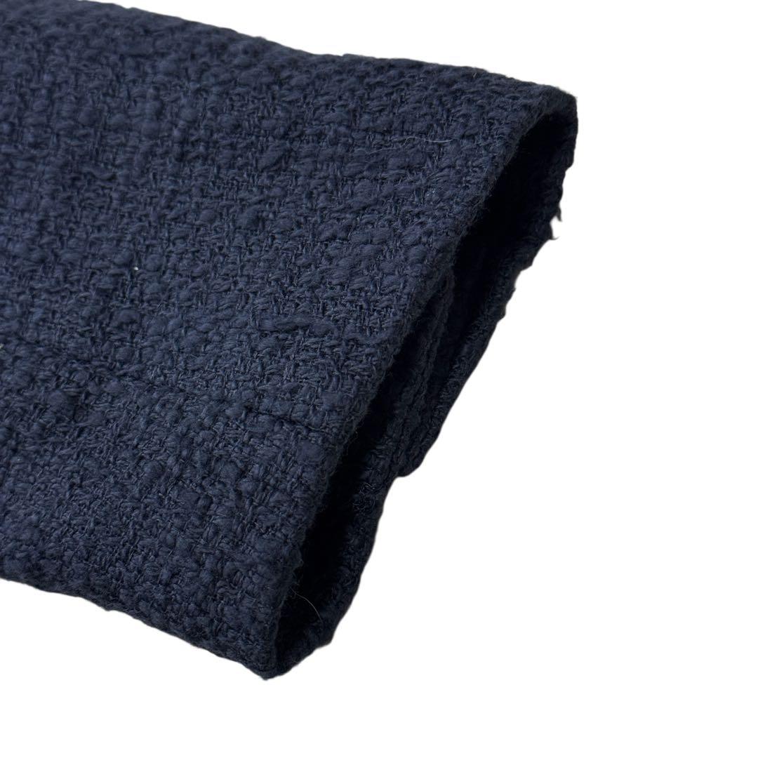 イエナ 22年 ツイードテーラードジャケット 金ボタン 38 ネイビー