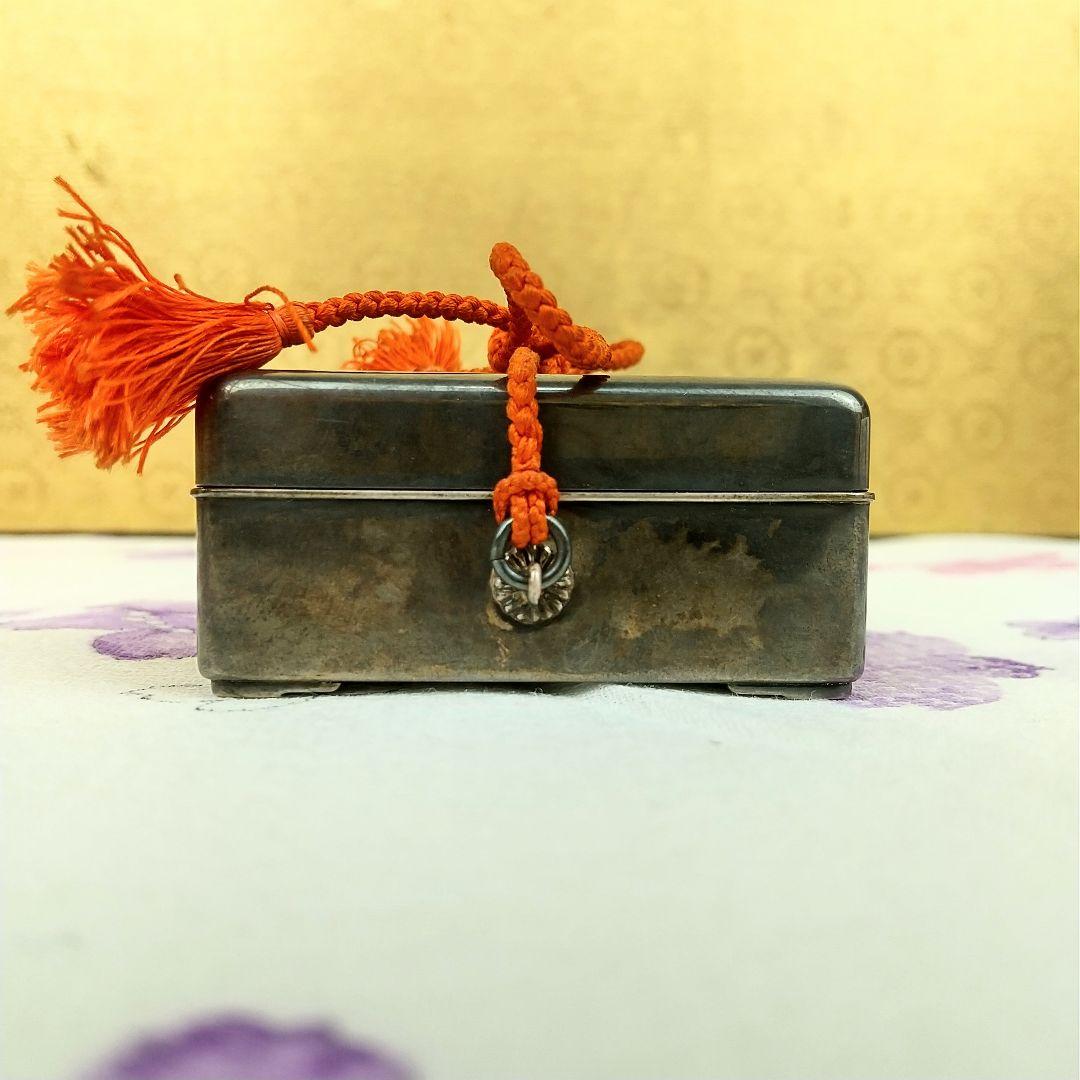 【お値下げしました！】香合　純銀　徳川家酒井家家紋　お香入　共箱