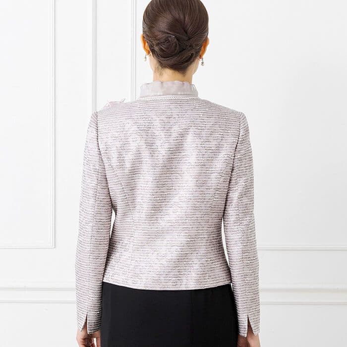 未使用(9)東京ソワールsoir dolce フリルカラーフォーマルジャケット