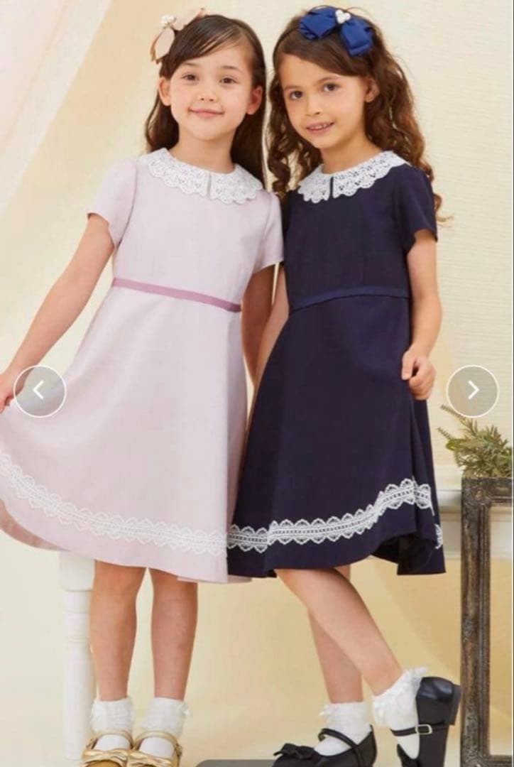 みみ 新品フォーマルドレス グレーとピンク120✨