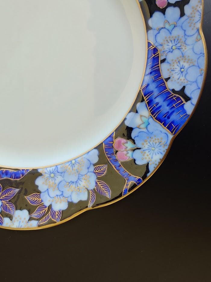 深川製磁　金襴桜　中皿　工芸品