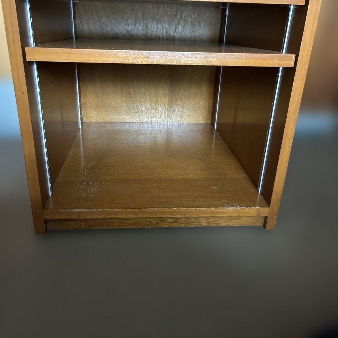 木製オープンシェルフ 4段 引き出し付き