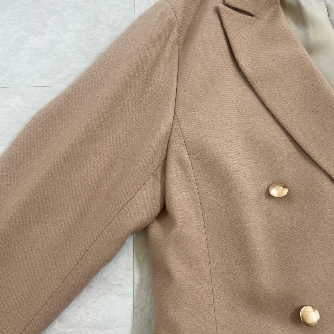 フレームワーク　ダブルブレストジャケット カシミヤ混 金ボタン ベージュ