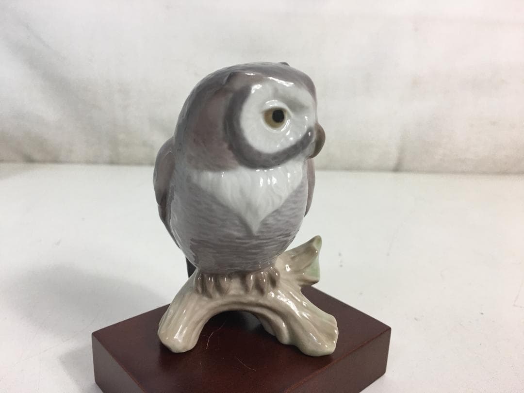 ☆リヤドロ 幸運のフクロウ 置物 ※元箱/台座/説明書付 陶器 LLADRO