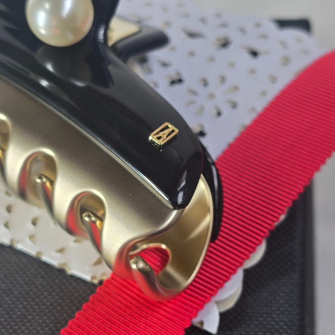 【新品級✨】アレクサンドル ドゥ パリ パール ヘアクリップ　L 限定品