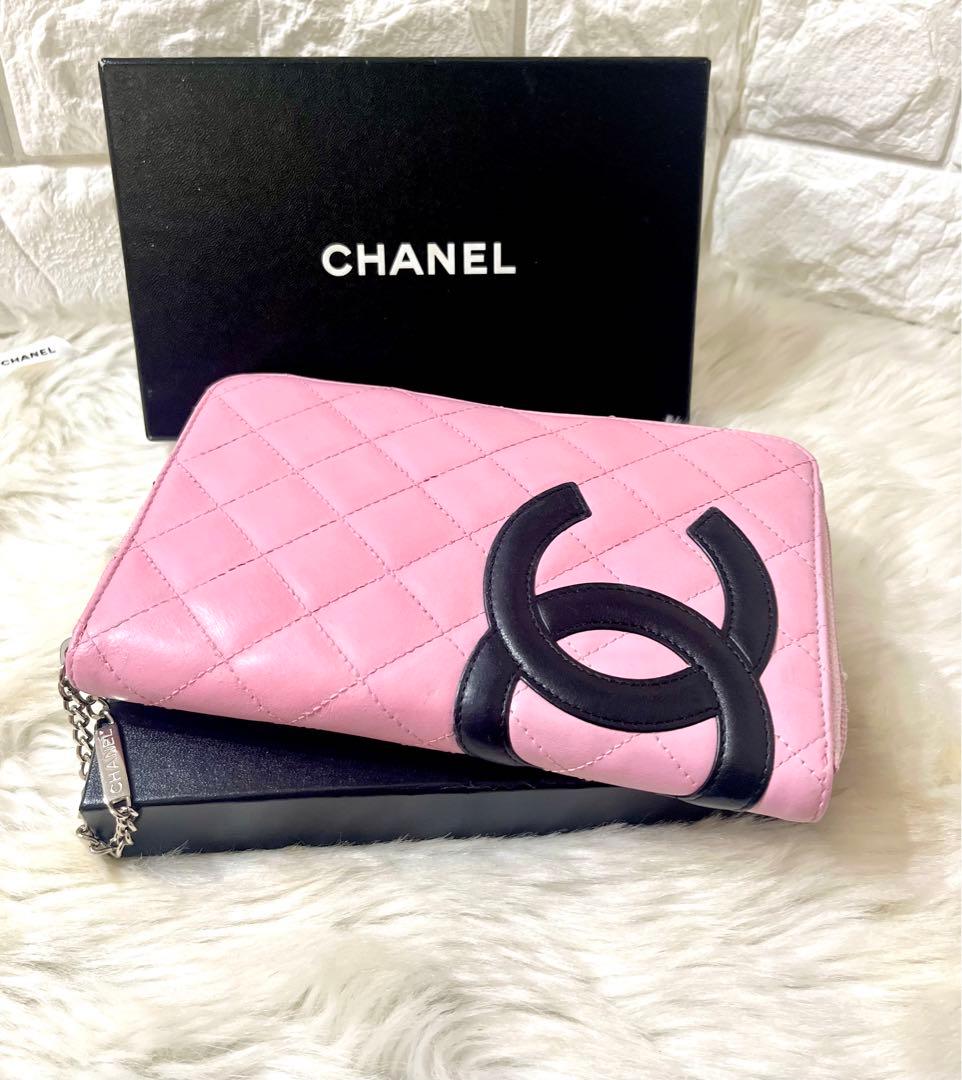 【はな様】人気商品☆シャネル カンボンライン ラウンドファスナー ピンク