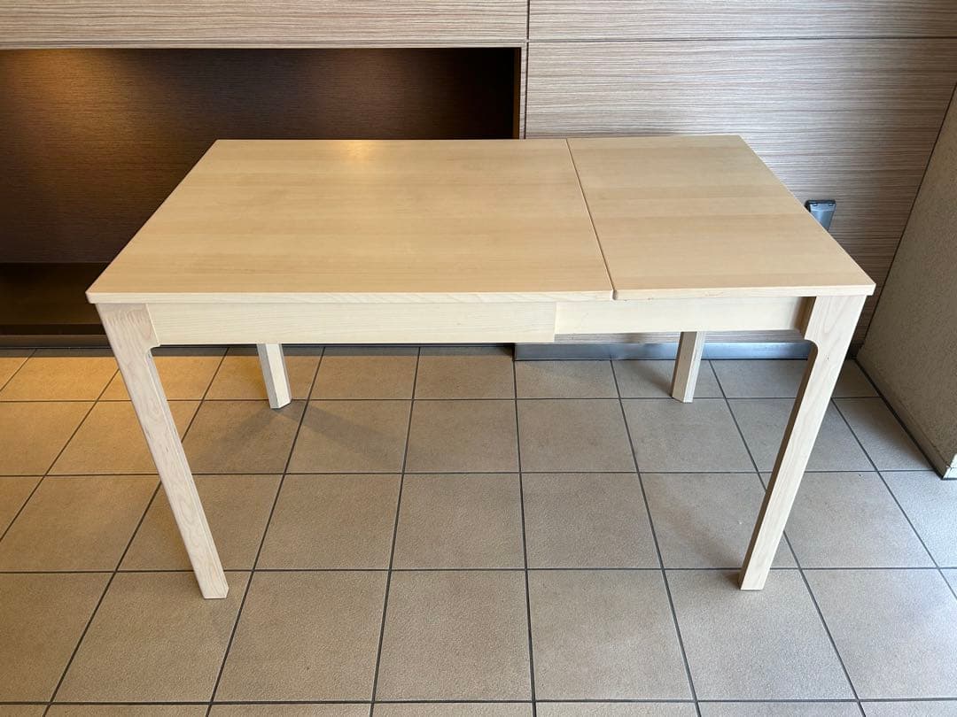 【美品】IKEA EKEDALEN 伸長式ダイニング テーブル　バーチ